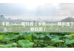 手机windows模拟器（手机windows模拟器下载安装）