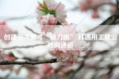 创建引才聚才“磁力圈” 打通用工就业双向通道